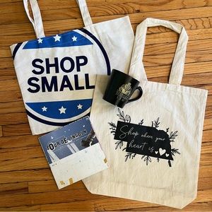 Nebraska Bundle: Lincoln Bicycle Art Book, Coffee Mug, 2 Totes; Midwest